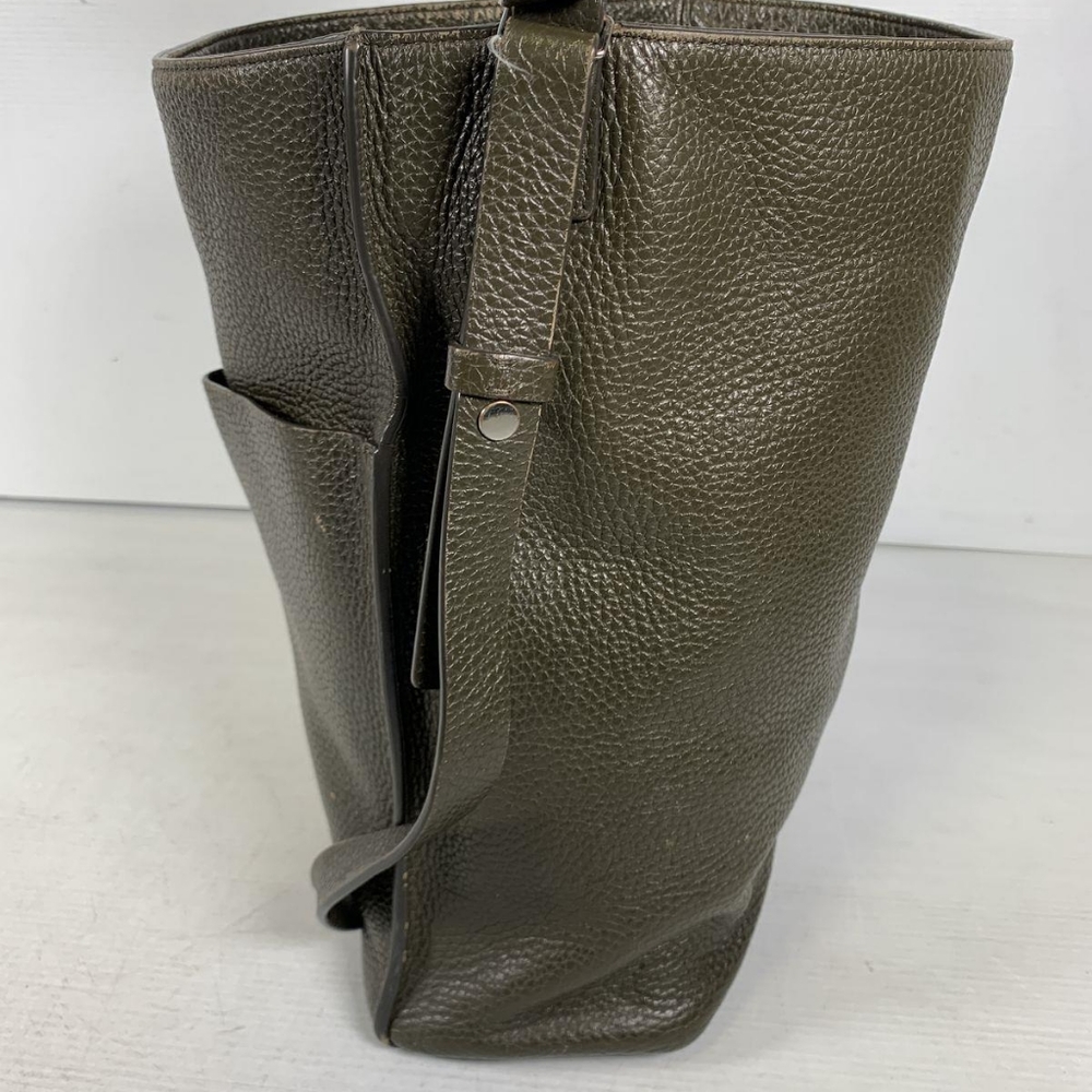 ALL SAINTS LEATHER TOTE BAG - OLIVE GREEN - Picture 3 of 7